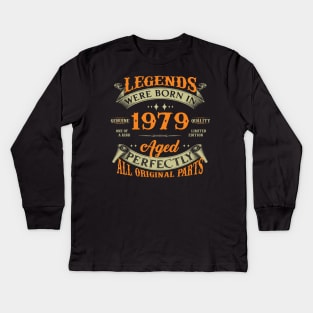 45th Birthday Legends Born In 1979 Kids Long Sleeve T-Shirt